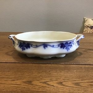 Antique C. 1890 W.H.Grindley Flow Blue China The Hofburg Vegetable Bowl